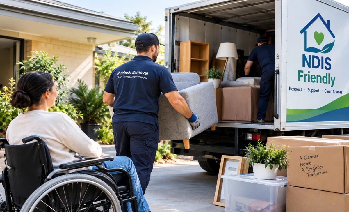 NDIS-friendly rubbish removal service for home clearances