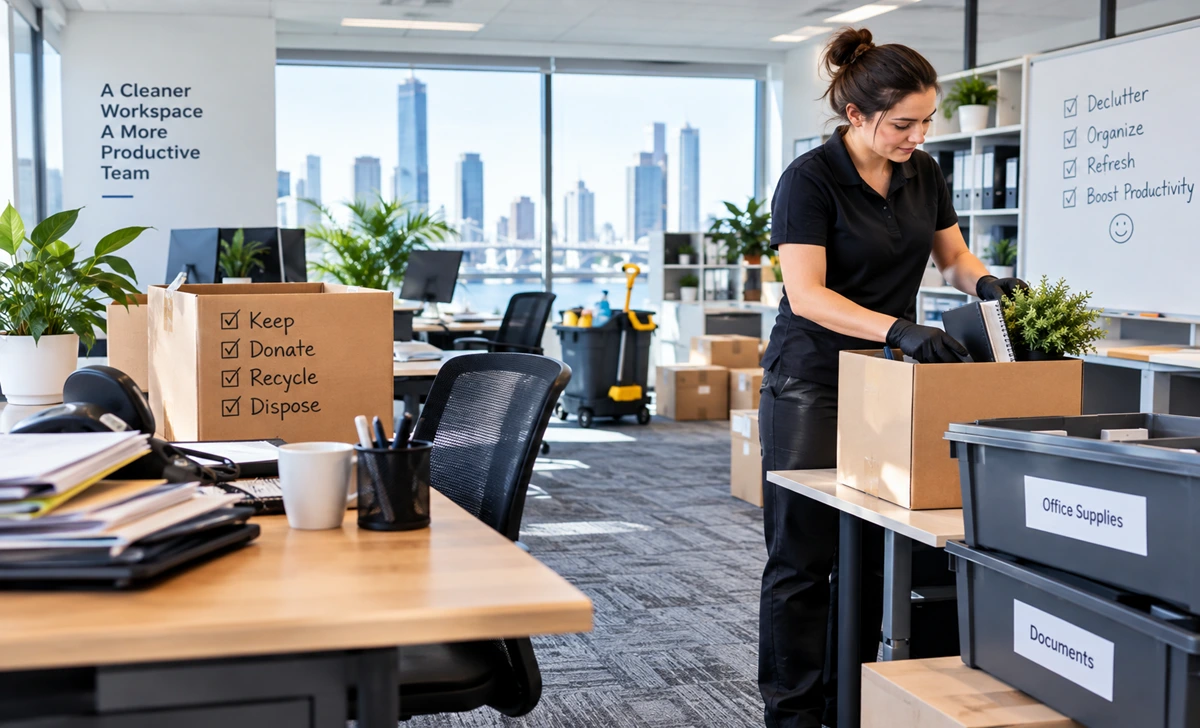 Office clean out and workplace decluttering in Brisbane